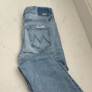 MOTHER The Insider Crop Step Fray Hem Bootcut Jeans- I Confess